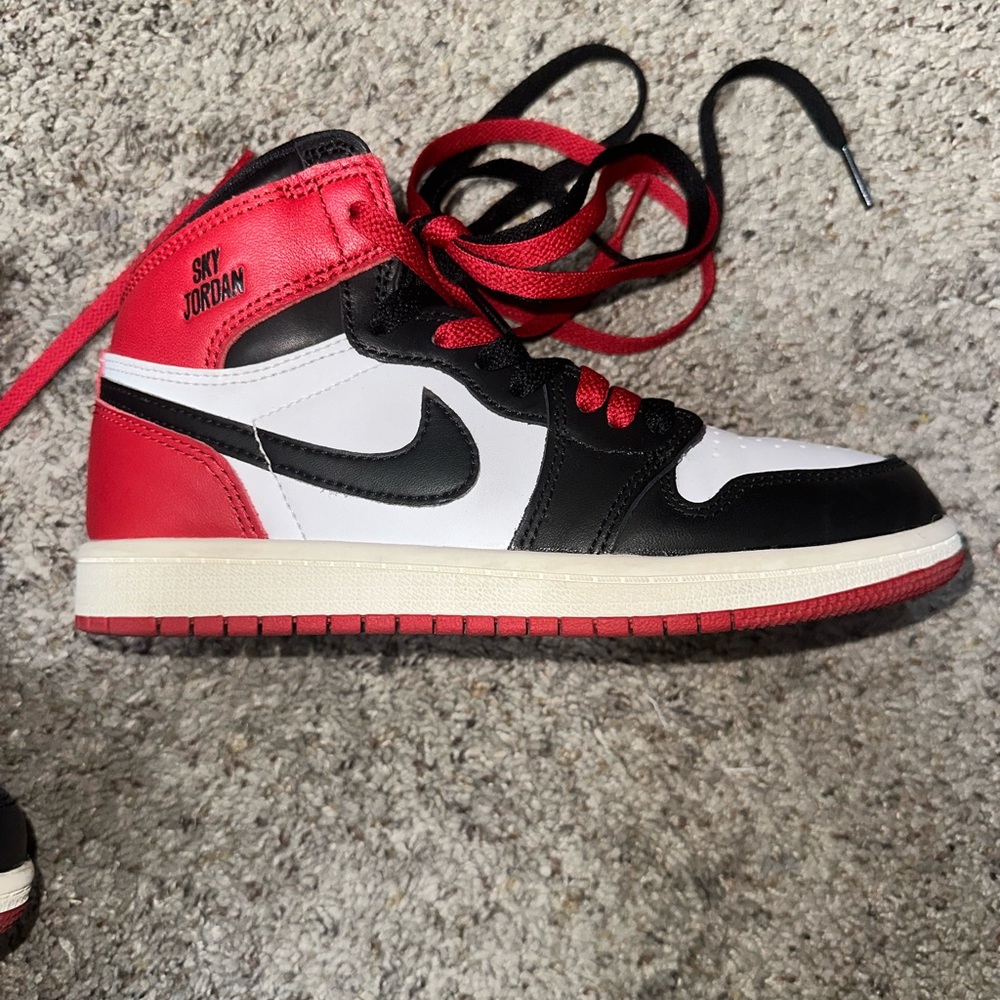 Jordan Kids Sneakers in Red, Black, and White